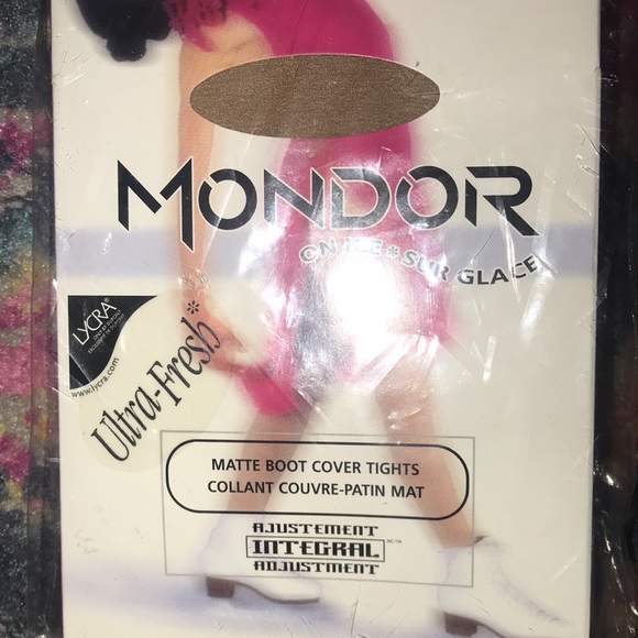 NWT Mondor 3350 Over The Boot Tights In Suntan - Picture 3 of 6